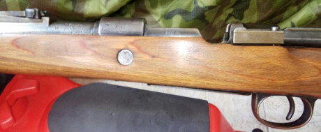 Fusil 98k,  calibre original, fabricado por Sauer & Sohn de Suhl, estado original sin repavonar, números 51