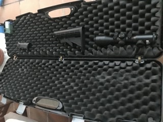 Carabina en muy buen estado, muy cuidada. 
Maletín , cargador de 30, miras ortopticas, raíl para varios 71