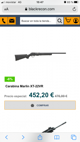 Vendo carabina marlin 
Completa como se ve en la foto 
Sin apenas uso 
Está en la zona centro (madrid-toledo)
Para 51
