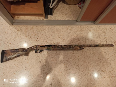 Hola cambio escopeta Franchi predator serigrafiada boscosa con 6 polichock y uno para acero por glock19 00