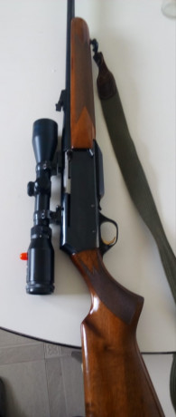 Buenos días!! Vendo browning bar II en calibre 30 06 de cañón corto, tiene monturas Apple y visor para 01