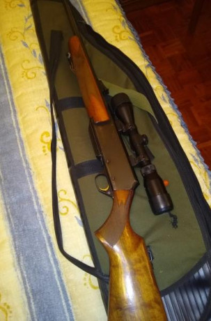 Buenos días!! Vendo browning bar II en calibre 30 06 de cañón corto, tiene monturas Apple y visor para 00