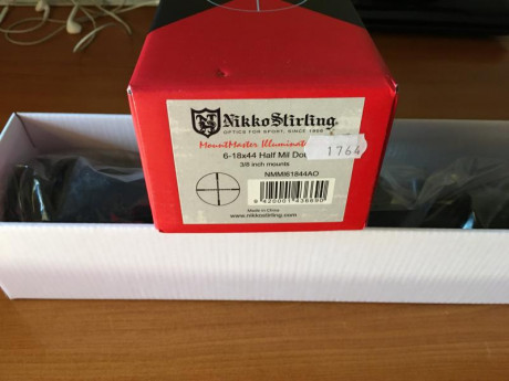 VENDO VISOR NIKKO STIRLING MOUNT MASTER ILUMINADO (ROJO-VERDE)  de 6-18x44 ULTIMO MODELO.. En perfectas 12