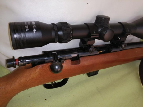 Vendo rifle carabina marlin xt 22 LR de cerrojo. Madera de nogal. Visor Nikko Stirling 4-12x50 retícula 01