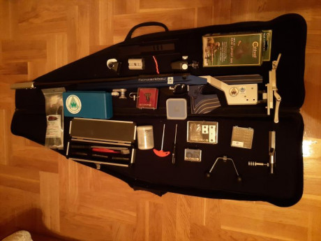 Vendo equipo completo con:
-Carabina 22 LR Feinwerkbau 2700 Súper Match.
-Tope original.
-Obturador, Diopter 02