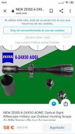 Vendo visor Carl zeiss 6-24x50 y montura bullseye ZR mount para carril de 11 mm. La torreta de la altura 80