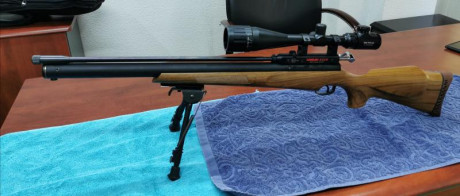 !! VENDIDO, CERRADO!!!! Fabuloso rifle PCP del cal. 5,5, Sueco acabado de madera de lujo con 2 cargadores 01