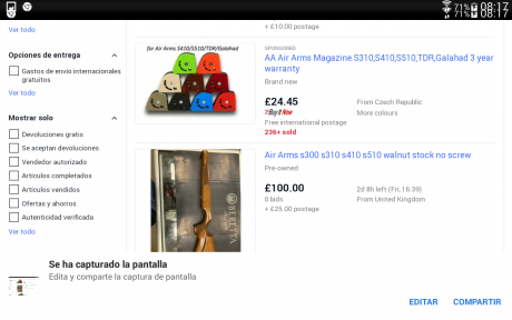 Hola , estoy interesado en comprar culata para carabina AA 510 anbidiestra  en buen estado no importa 70