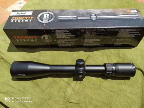 Saludos
Vendo visor Bushnell Trophy Xtreme 4-16x44 sólo estrenado.
Perfecto, solo tiene las marcas de 02