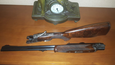 Rifle como nuevo express beretta s689 silver sable 2, calibre 9.3x74r, superpuesto, cañones de 61 centímetros, 00