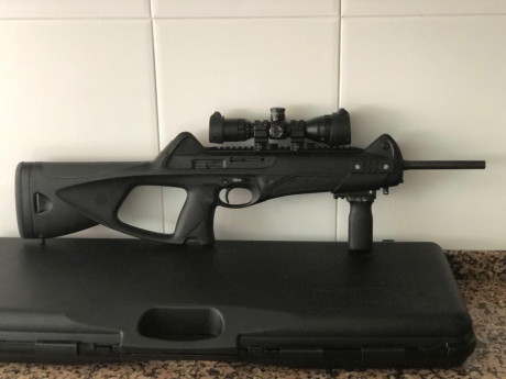 Se vende fusil seminuevo Beretta CX4 storm en calibre 9x19 Parabellum.
Estado de funcionamiento y de conservación 02