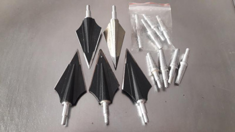 Puntas de flecha para caza con arco de 125greins más insertos. Están en Valencia. 20€ portes incluidos. 00