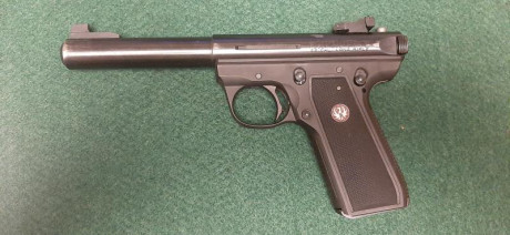 VENDIDA pistola calibre 22, Ruger Mark III Target 22/45.
Incluyo piezas extra por valor de más de 240€.
El 02