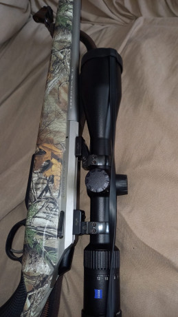Hola,un amigo vende este equipo prácticamente nuevo.
Tikka t3x acabado inox con culata camuflaje,calibre 01