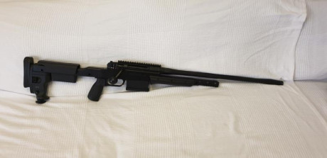 Hola buenas, vendo rifle de fabricación 
Alemana  Haenel rs8 en calibre 308 w (precio nuevo en tienda 02