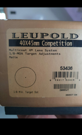 vendo este visor, por 900€ utilizado contadas veces en un pcp, me lo compre para tener un segundo leupold, 12