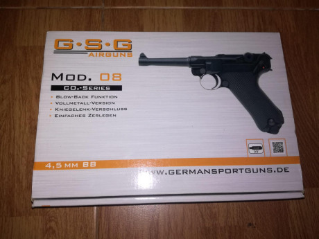 Vendida

Se vende pistola de co2 marca GSG (German Sport Guns) P-08 LUGER por 60 euros.

Modelo descatalogado. 02