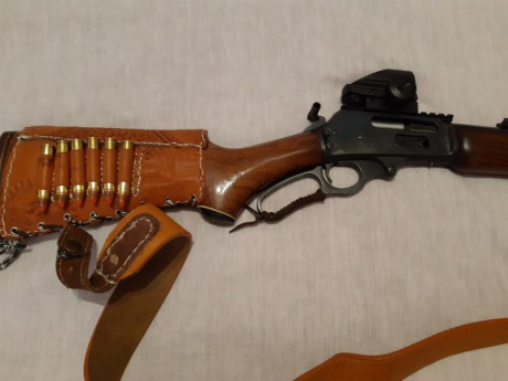 Hola vendo o cambio por rifle de cerrojo calibre 308-  Marlin 444 poco uso muy bien de maderas y pavonado 01