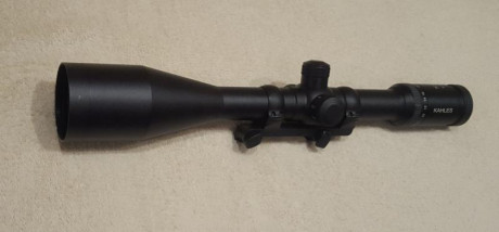 Hola
Vendo visor Kahles 6-24x56. 
Torretas tácticas
Retícula Mil 1
Ha estado en un cañon Blaser R8 257 01