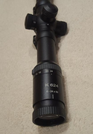 Hola
Vendo visor Kahles 6-24x56. 
Torretas tácticas
Retícula Mil 1
Ha estado en un cañon Blaser R8 257 00