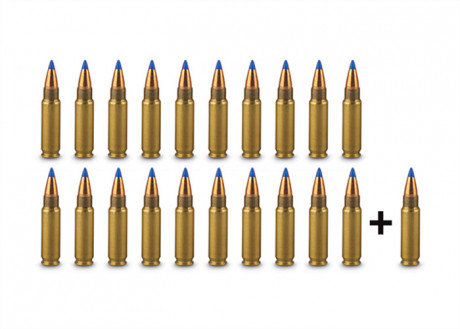 Por ejemplo:
https://www.armas.es/calibre-57x28mm-la-municion-de-fn

5,7 x 28 mm

Prescindiendo del precio, 10