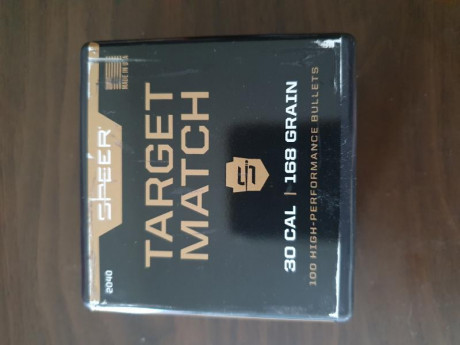 vendo 289 puntas (2 cajas sin abrir) de speer match 168gr para recarga del calibre 300, 308, 30-06 y 300 00