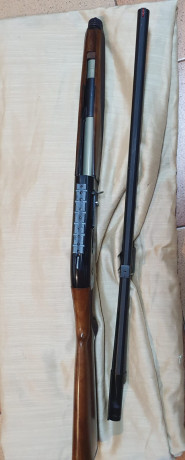 Marocchi A12, prácticamente nueva.
Tiene instalado carril Weaver y alza sobre la solista.
El arma está 00