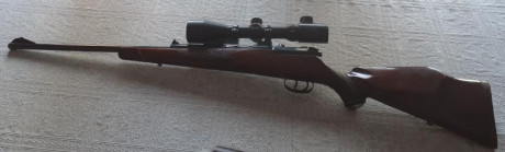 Vendo Mauser 66 Calibre 270W con monturas Apell (EAW) y visor Rolls 3-12x50 Red Dot.

El arma se encuentra 02