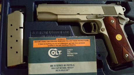  BORRAR ANUNCIO Y RETIRAR DE LA VENTA GRACIAS ...Vendo pistola Colt MK IV series 80 Gold Cup National 00