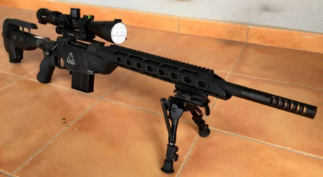    SAVAGE TACTICAL .308 Win 
Chasis Accurate Mag con culata plegable mecanizado en Aluminio. 
Cañón bull 02