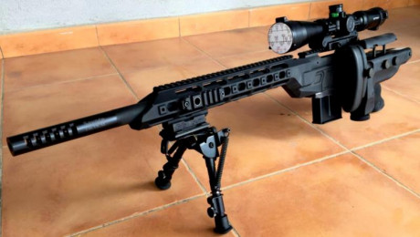    SAVAGE TACTICAL .308 Win 
Chasis Accurate Mag con culata plegable mecanizado en Aluminio. 
Cañón bull 01