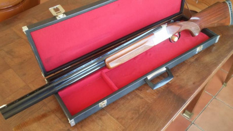 Vendo escopeta superpuesta LAURONA calibre 12 con maletín. Cañon 74 cm, un solo gatillo. Ideal para tiro 01