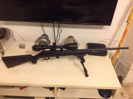 Se vende carabina Marlin XT-22R cal 22 Lr, en perfecto estado y prácticamente sin uso, con bípode y visor 02