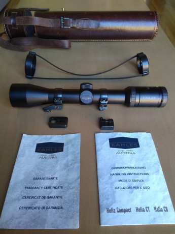 Buenas tardes,
Se vende mira KAHLES HELIA C 1,5-6x42, como sabéis es segunda marca de Swa y tiene una 02