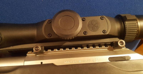 Hola a todos.
Tengo un Tikka T3x Supervarmint, que viene con un carril Picatinny integrado de serie. Le 60