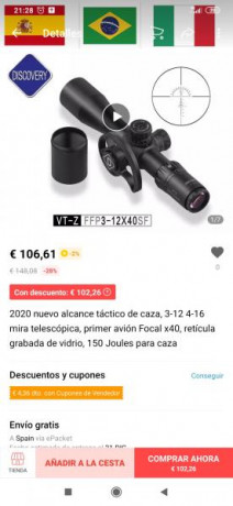 Buenas compañeros.
Llevo varios días mirando en Aliexpress, Amazon, Amazon.uk, armerías online varias 60