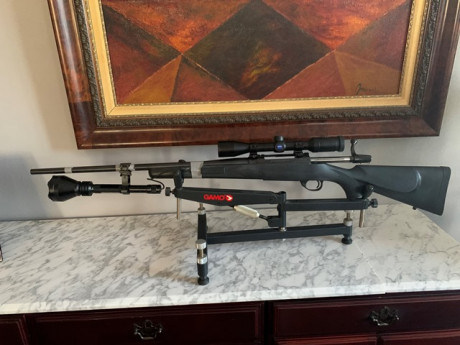 Un compañero me pide ponga  a la venta este arma, calibre 30-06. Tanto el rifle como el
visor hace más 02