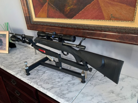 Un compañero me pide ponga  a la venta este arma, calibre 30-06. Tanto el rifle como el
visor hace más 11