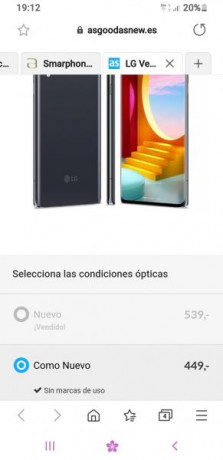 Pues eso...Mi compañia me ha regalado este smartphone LG modelo Velvet,con 5G.y yo con mi Galaxy S9 ya 20