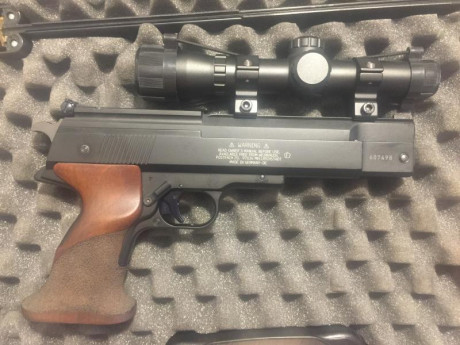 Hola pongo a la venta mi HW 75 en estado de coleccion incluye la mira 2x20 de la marca weihrauch y el 02