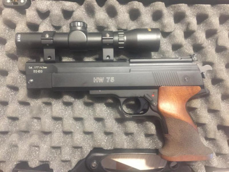 Hola pongo a la venta mi HW 75 en estado de coleccion incluye la mira 2x20 de la marca weihrauch y el 00