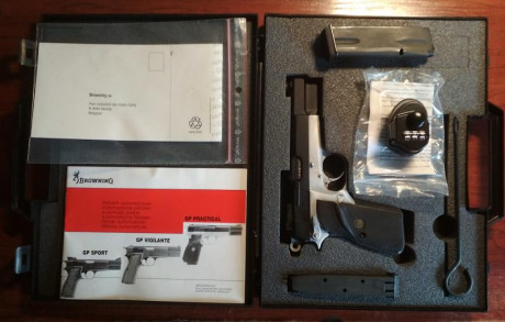 Pistola Browning GP Practical del 9mm con poquísimos tiros. La compré nueva hace cuatro años por 975 € 00