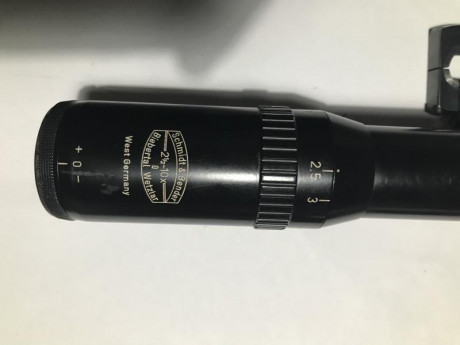 Se vende visor Schmidt&Bender de 2,5-10x56. Con monturas Apel.
400 €. Envío incluido. 00