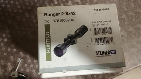 Vendo visor Steiner Ranger 2-8x42 retícula iluminada , esta en perfecto estado  y funciona perfectamente
no 21
