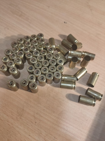 VAINAS 9 MM , MARCA FIOCHI, UN SOLO DISPARO, RECALIBRADAS, DESPISTONADAS Y LIMPIAS, EN PAQUETES DE 1000, 02