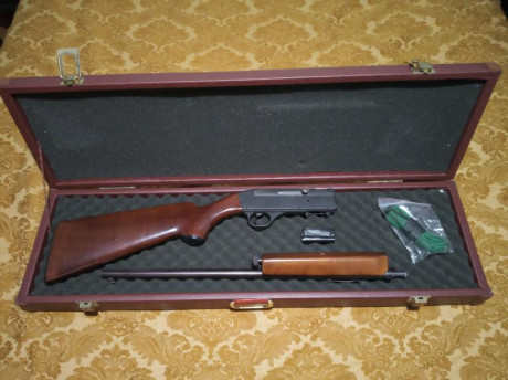 Vendo carabina de la marca francesa Gevarm, calibre .22lr, desmontable y semiautomática con cargador para 01