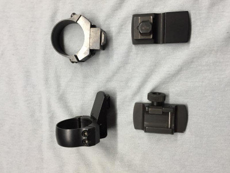 Hola a todos, cambio anillas de 30 mm tipo Apel por Anillas de palomillas Warne o Leupold, por cambio 00