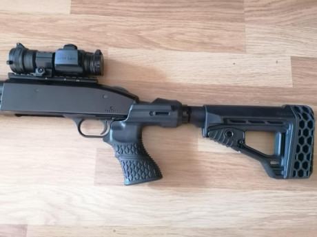 Hola.
Pongo a la venta mi Mossberg 500 . Poco uso, solo caza mayor en ocasiones ...
Tiene un conjunto 01