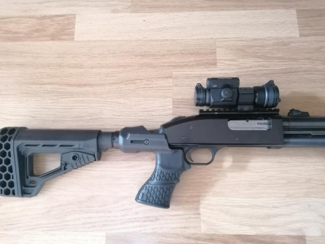 Hola.
Pongo a la venta mi Mossberg 500 . Poco uso, solo caza mayor en ocasiones ...
Tiene un conjunto 11