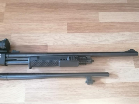 Hola.
Pongo a la venta mi Mossberg 500 . Poco uso, solo caza mayor en ocasiones ...
Tiene un conjunto 21